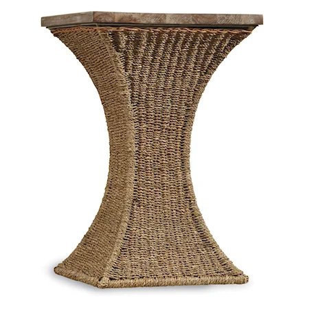 Go-Anywhere Rope Accent Table with Curved Pedestal